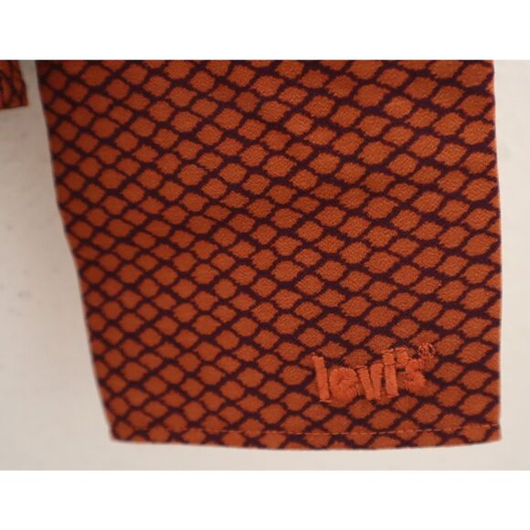 Levi's A4580-0003 Women's Sz XS Rust Orange Net Geo Jasper The Everyday Blouse - Picture 5 of 9